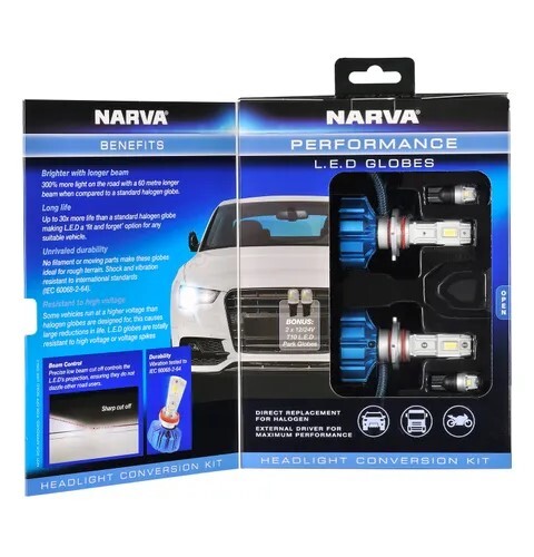 Narva 18445 Gen III LED HB3 Performance Globe Kit | Bright LED Upgrade