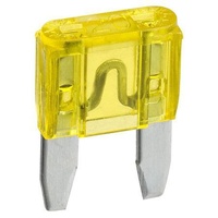 Narva Mini Blade Fuse 20 AMP Yellow (50 pk)