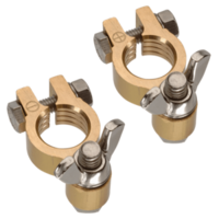 Projecta BT614-P1 Forged Brass Positive Wingnut Terminal 8mm